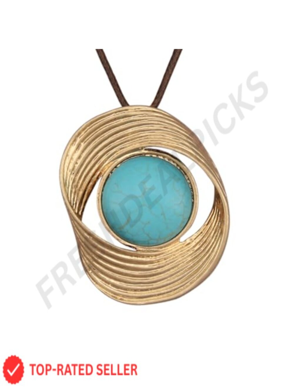 Adjustable Faux Leather Pendant Necklace for Women Boho Vintage
